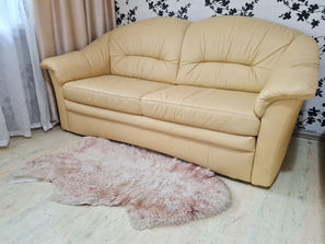 Mobilier Canapea de piele naturala cu functie de dormit ...